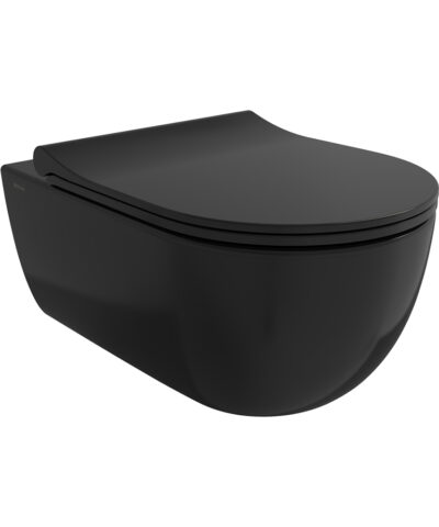 V-TONDO MAT SİYAH RIMLESS ASMA KLOZET