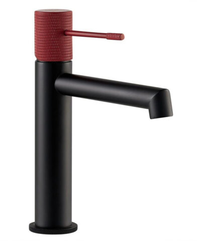 FONTANA SİYAH-KIRMIZI LAVABO BATARYASI