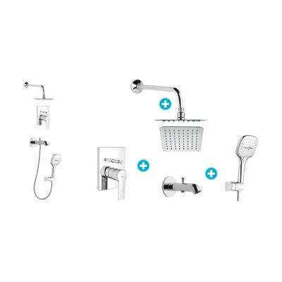 ALAMERA PRO Ankastre Banyo Bataryası Krom | yüksek kalite kartuş, su tasarruflu