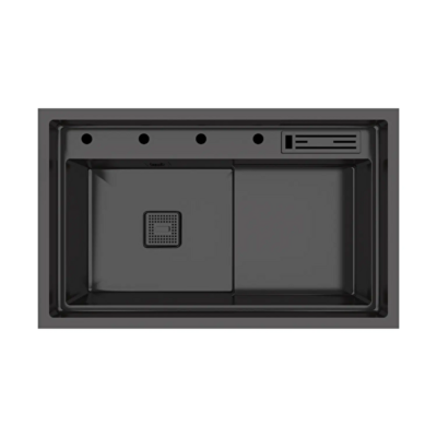 Crauf Lusso 1055 PVD Füme Evye | Lüks Tasarım & Çizilmez Yüzey Garantisi