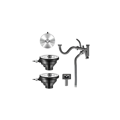 Crauf Kumandalı Otomatik Evye Sifon Takımı Çift Göz