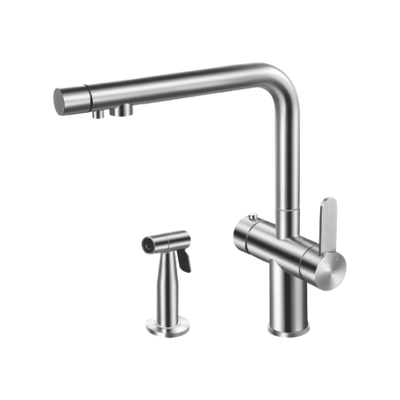 Crauf Lusso 4040 Purification Arıtma Girişli Çelik Mutfak Bataryası