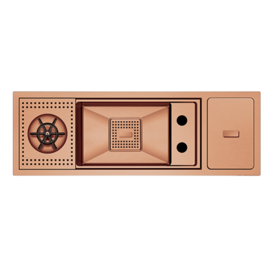 Crauf Lusso 1035 PVD Bakır Evye | Şeflerin Tercihi & Retro Estetik