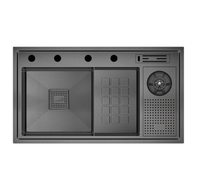 Crauf Lusso 1071 PVD Füme Evye | Lüksün Zirvesi & Çizilmez Yüzey Teknolojisi