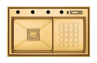 Crauf Lusso 1056 PVD Altın Evye | Premium Gold Seri & Şeflerin Favorisi