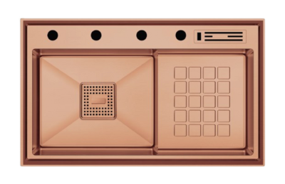 Crauf Lusso 1056 PVD Bakır Evye | Otantik Tasarım & Ömür Boyu Renk Garantisi