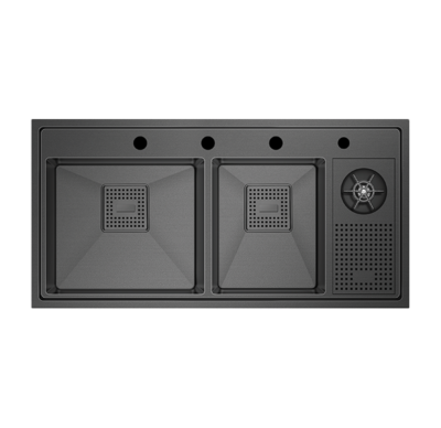 Crauf Lusso 1075 PVD Füme Evye | Lüksün Zirvesi & Çizilmez Yüzey Teknolojisi