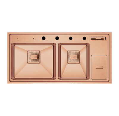 Crauf Lusso 1065 PVD Bakır Evye | Retro Dev & Şeflerin Tercihi