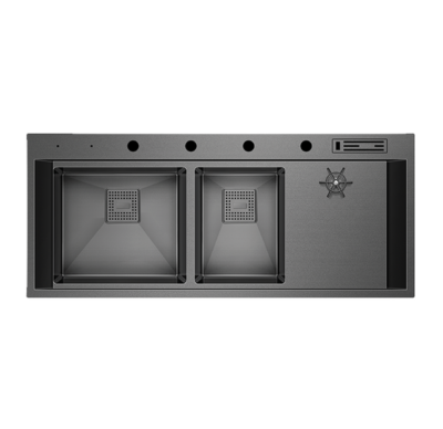 Crauf Lusso 1081 PVD Füme Evye | Lüks Tasarım & Çizilmez Dev Hazne