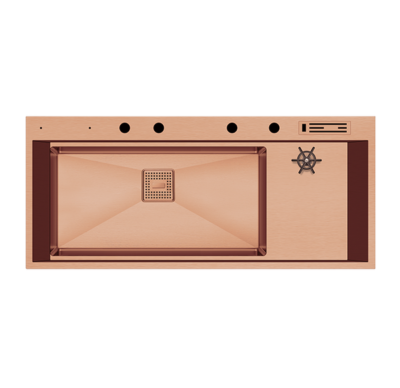 Crauf Lusso 1080 PVD Bakır Evye | Rustik Dev & Şeflerin Tavsiyesi