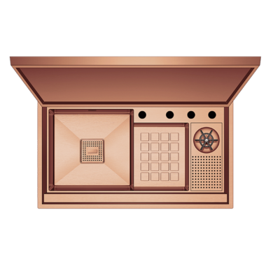 Crauf Lusso 6395 PVD Bakır Evye | Rustik Dev & Şeflerin Tavsiyesi